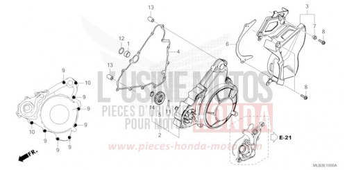 GENERATORABDECKUNG/HINTERE ABDECKUNG, LINKS CB750AS de 2025